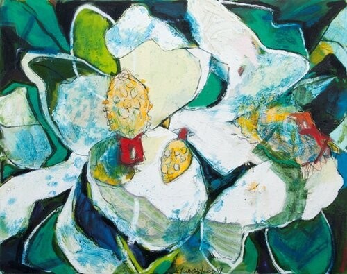 Tropical Magnolia Abstraction