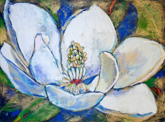 Golden Magnolia with Cobalt Blue 20230028