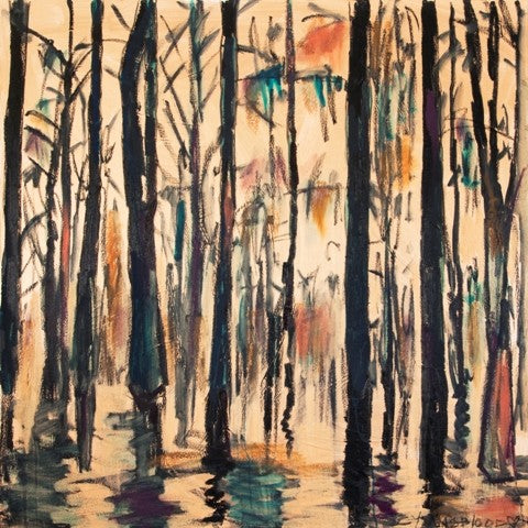 Mysterious Cypress with Metalic Gold