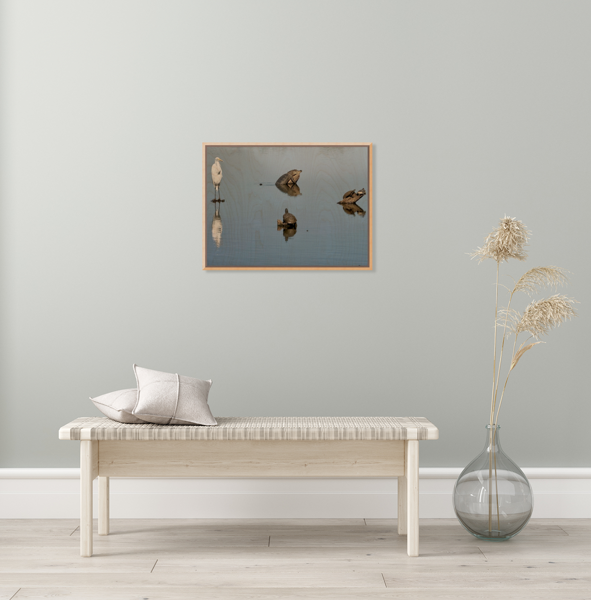 "Circle of Life at the Levee" Wildlife Photography Wood Print