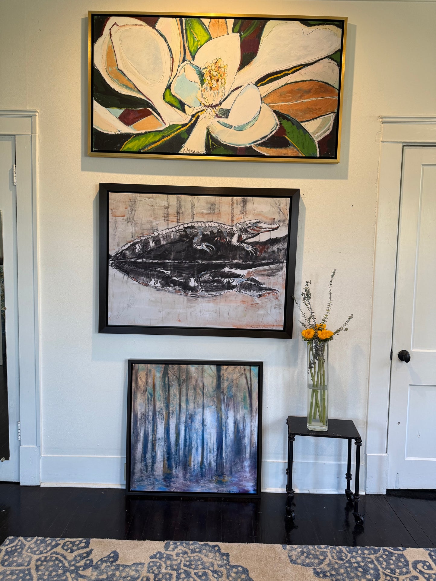 Mysterious Cypress (30x30”) giclee on canvas with Charcoal Floating Frame