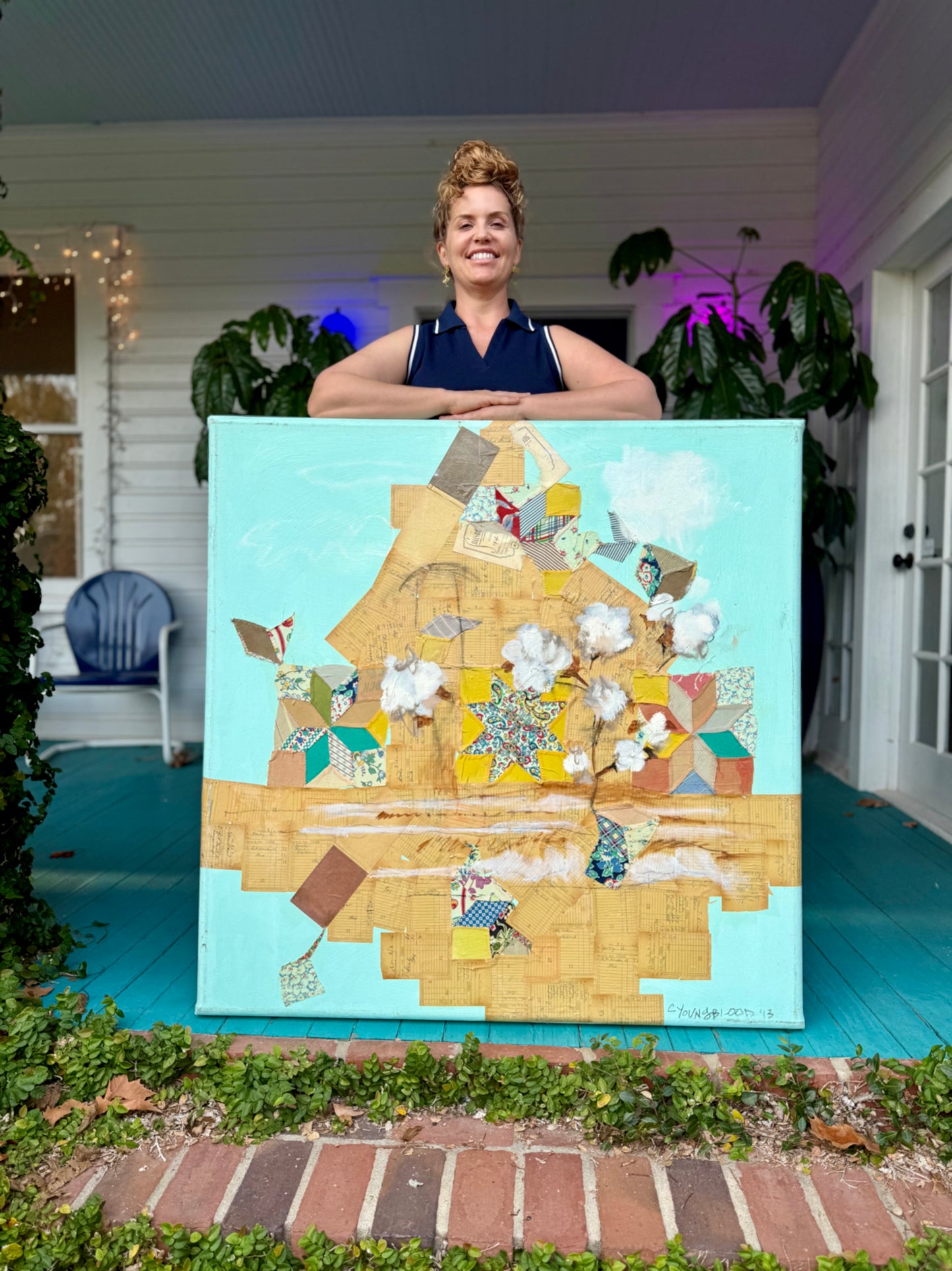 “Vintage Cotton Quilt Collage” (2013) SOLD ‼️