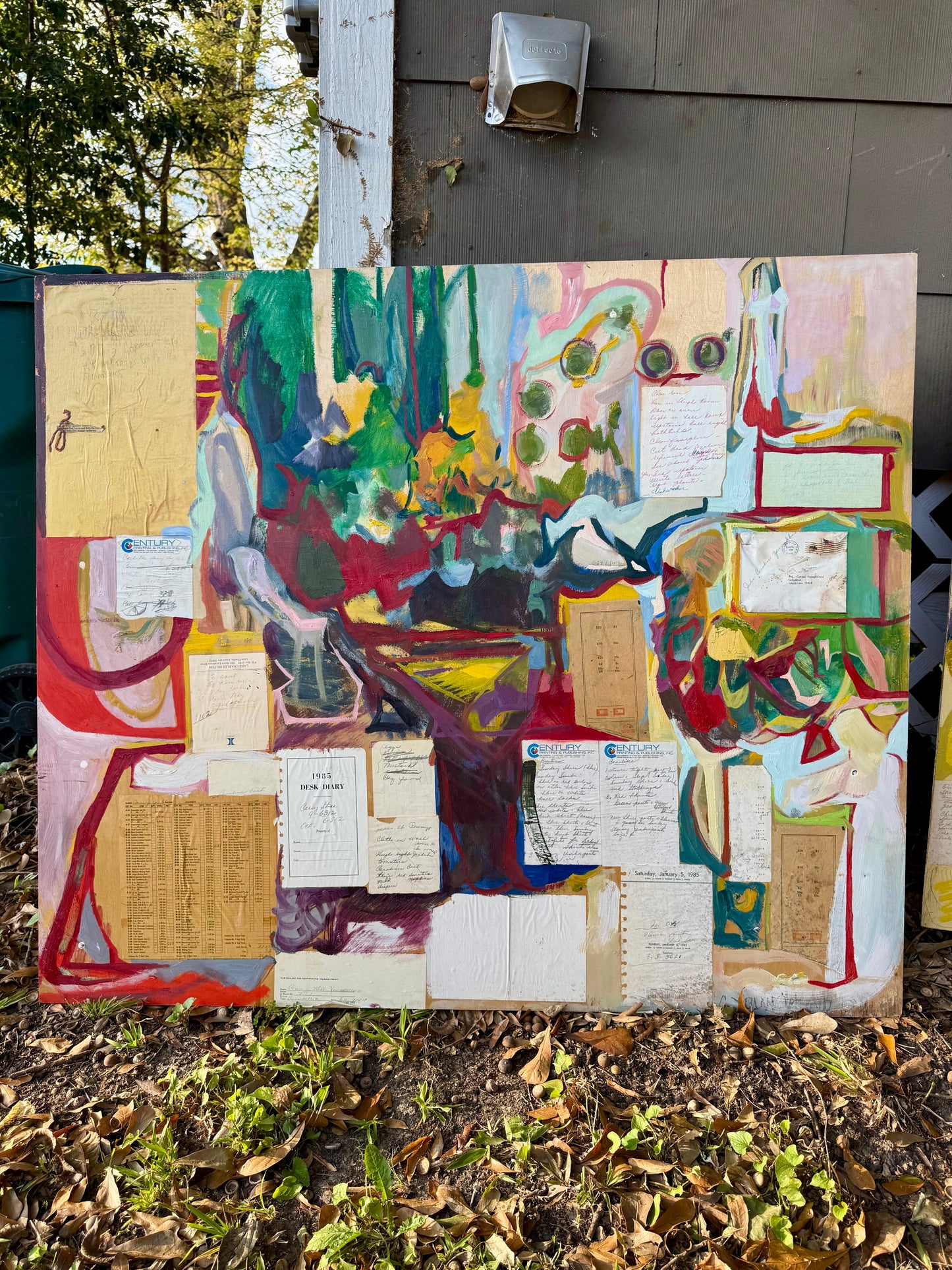 “Recipe Collage on Wood” (2006)