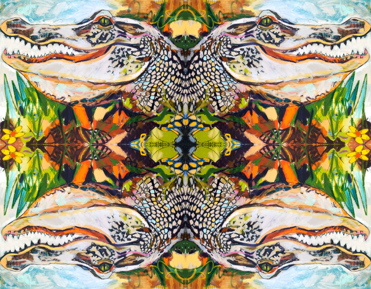 Groovy Gator Printed Cotton Fabric