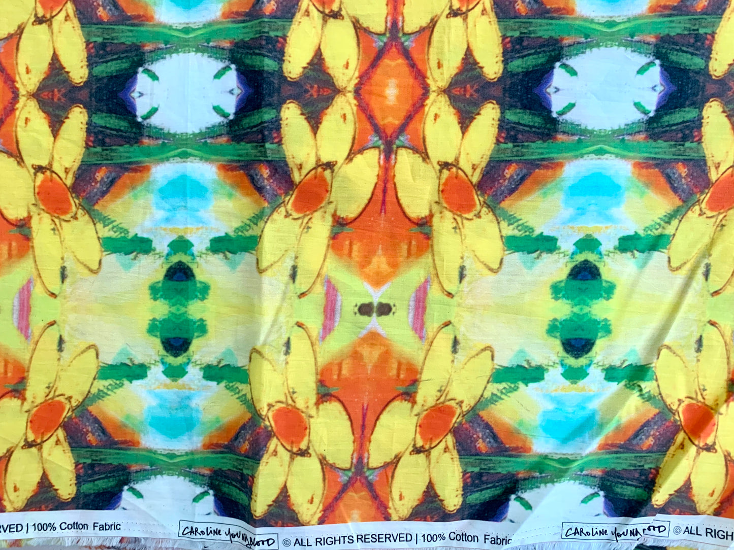 Groovy Gator Wildflowers Printed Cotton Fabric