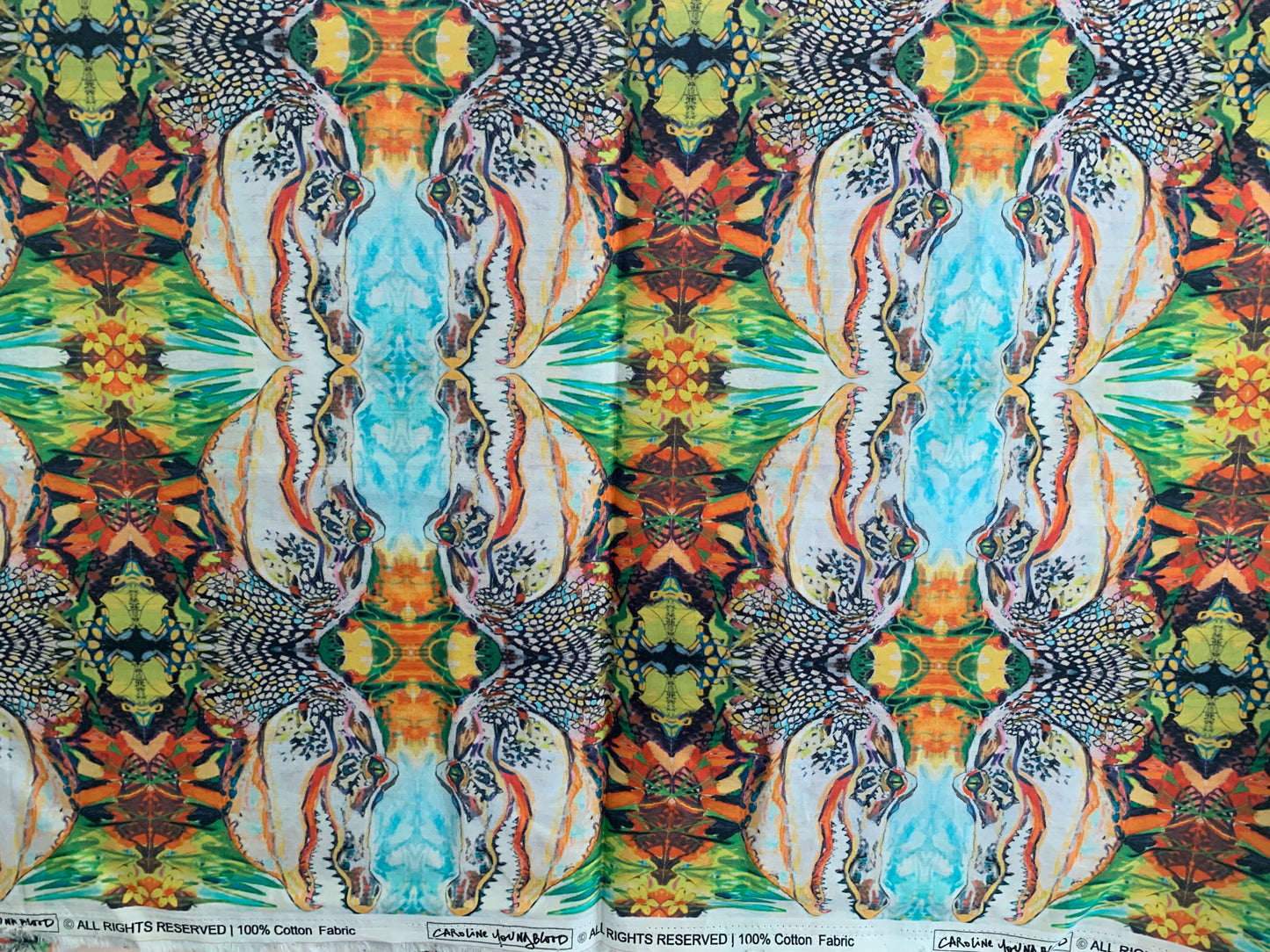 Groovy Gator Printed Cotton Fabric