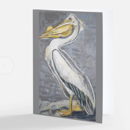 (5) White Pelican Note Cards