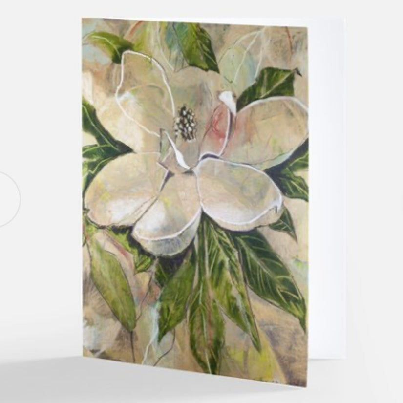 (5) Golden Magnolia Note Cards