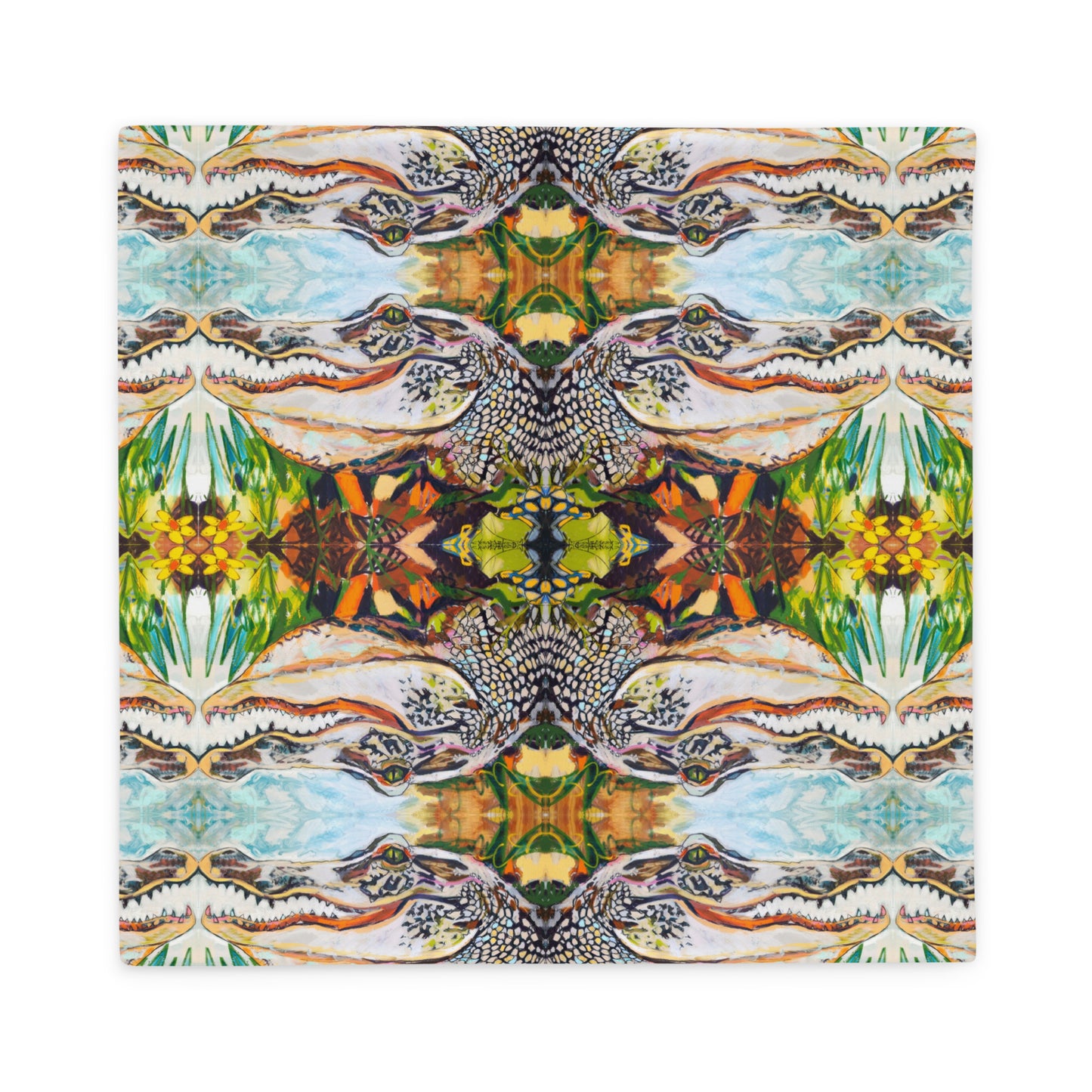 Groovy Gator Pattern Pillow Case