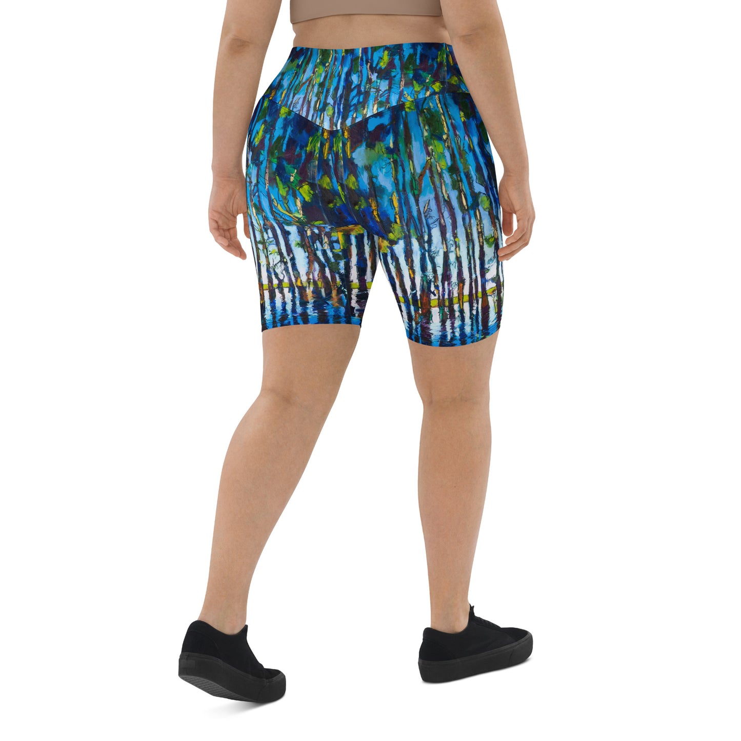 Bold Cypress Reflections Biker Shorts