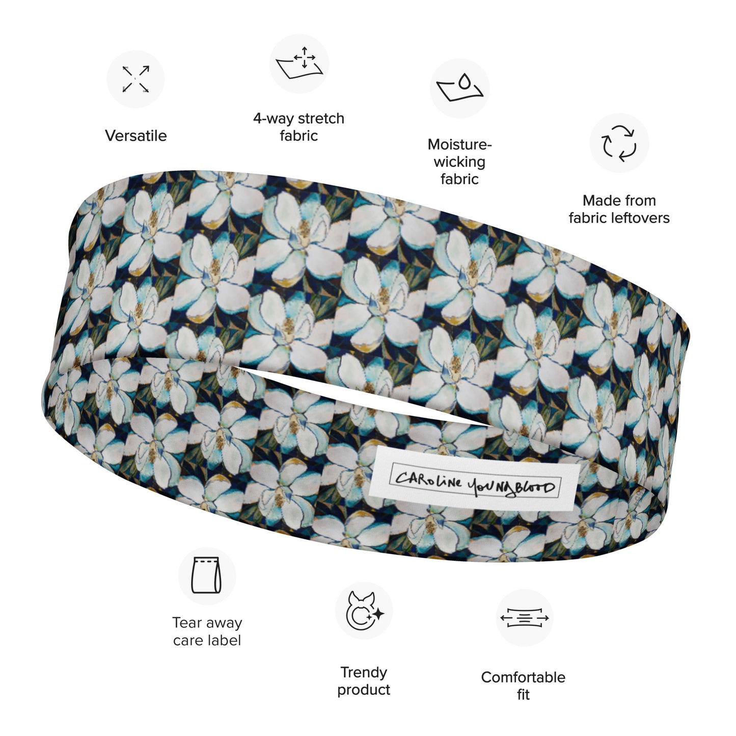 Indigo Magnolia Headband