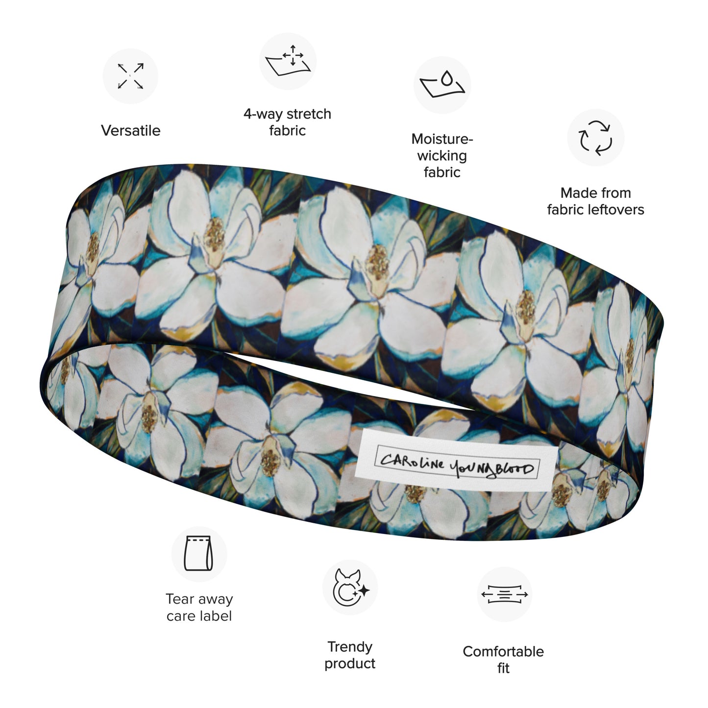 Indigo Magnolia II Headband