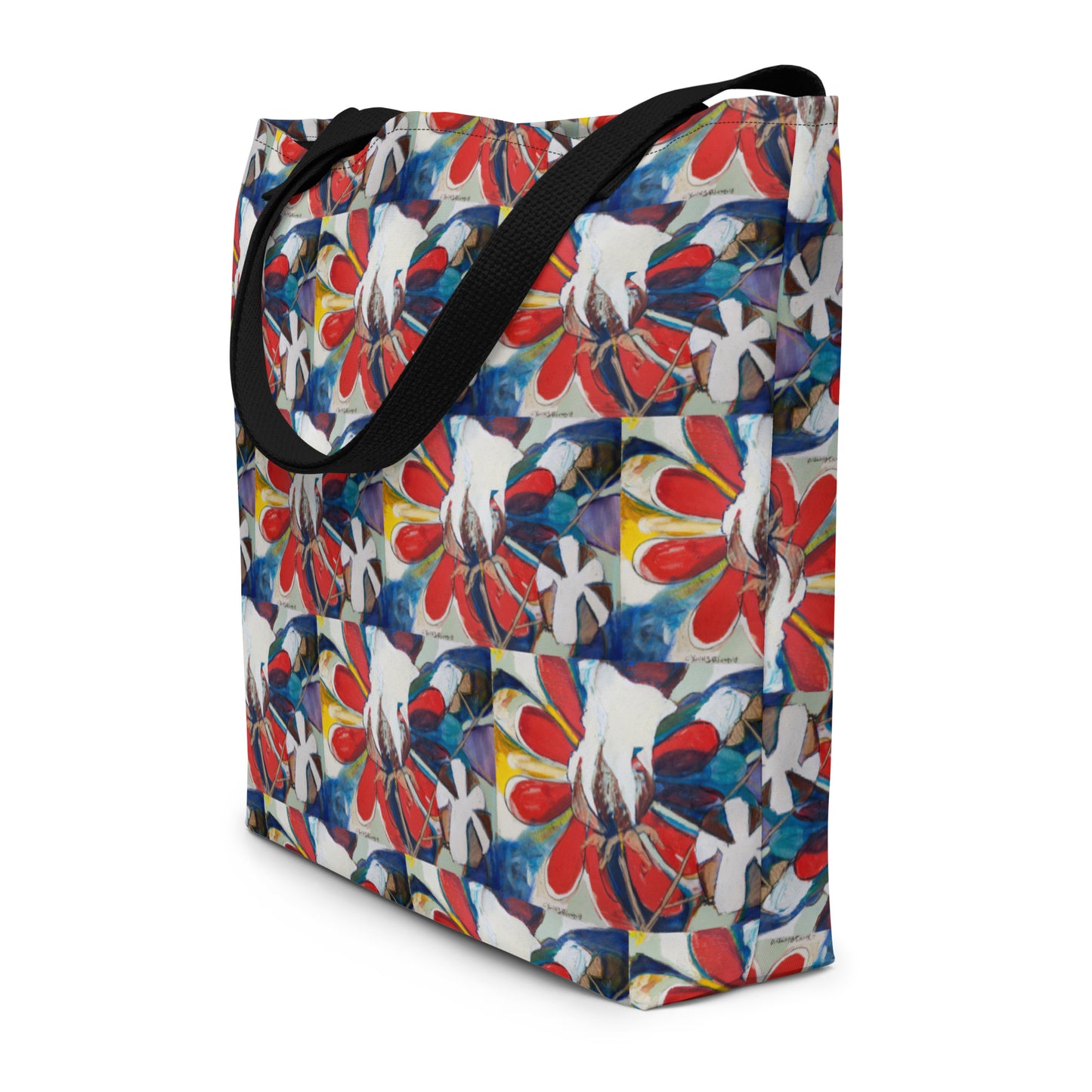 Tribute to Cotton II All-Over Print Large Tote Bag