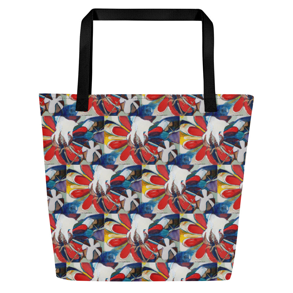 Tribute to Cotton II All-Over Print Large Tote Bag