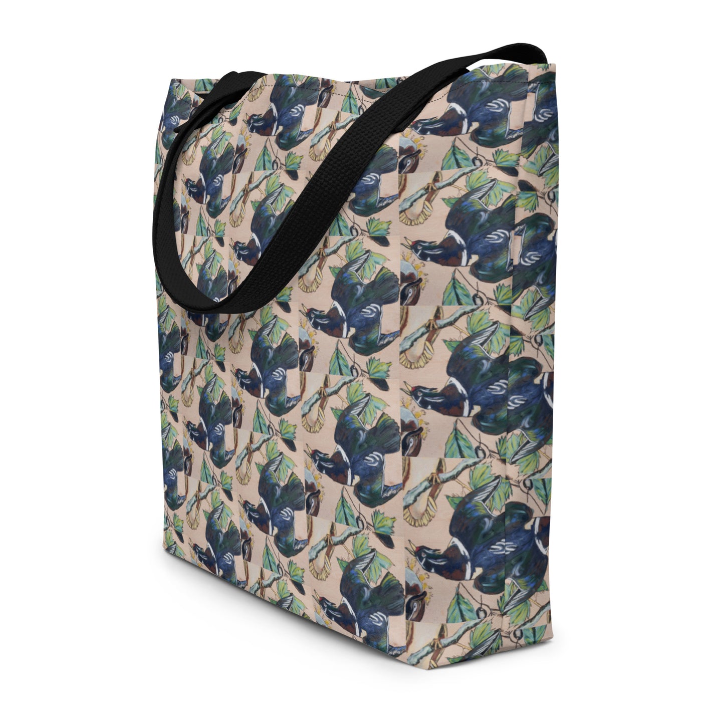 Wood Ducks All-Over Print Large Tote Bag