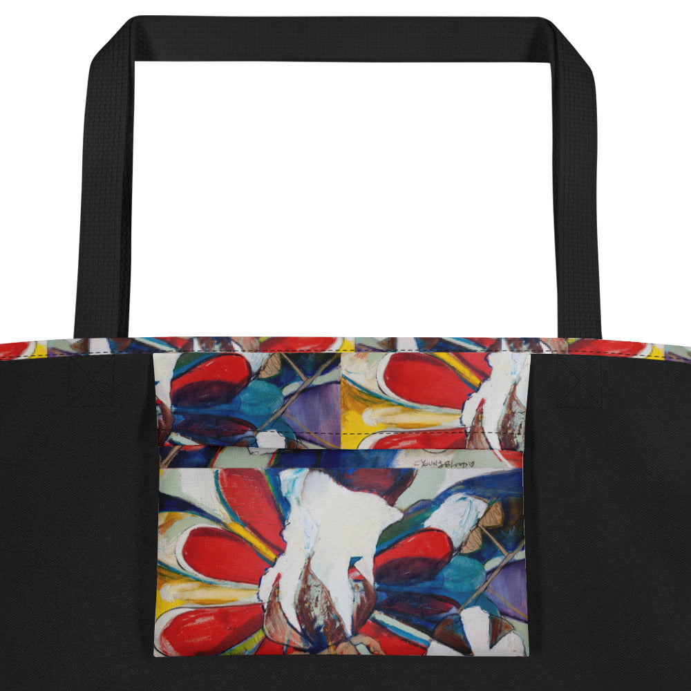 Tribute to Cotton II All-Over Print Large Tote Bag
