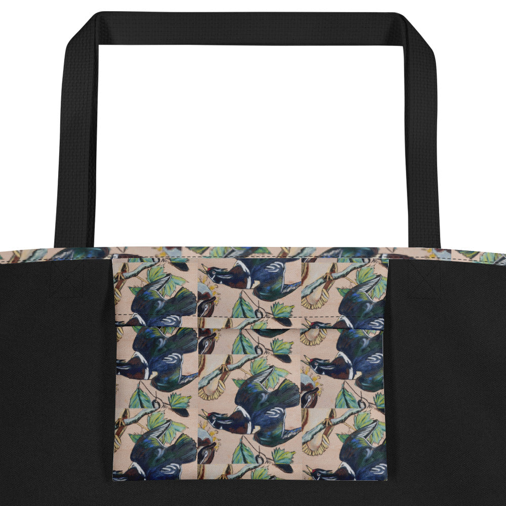Wood Ducks All-Over Print Large Tote Bag