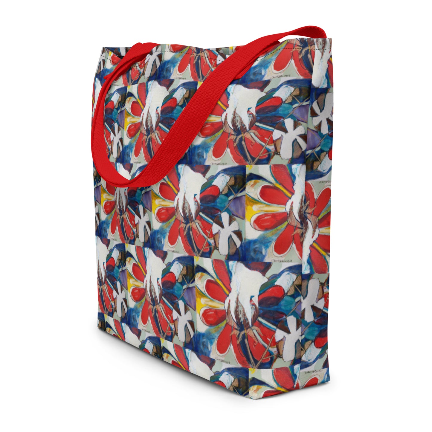 Tribute to Cotton II All-Over Print Large Tote Bag