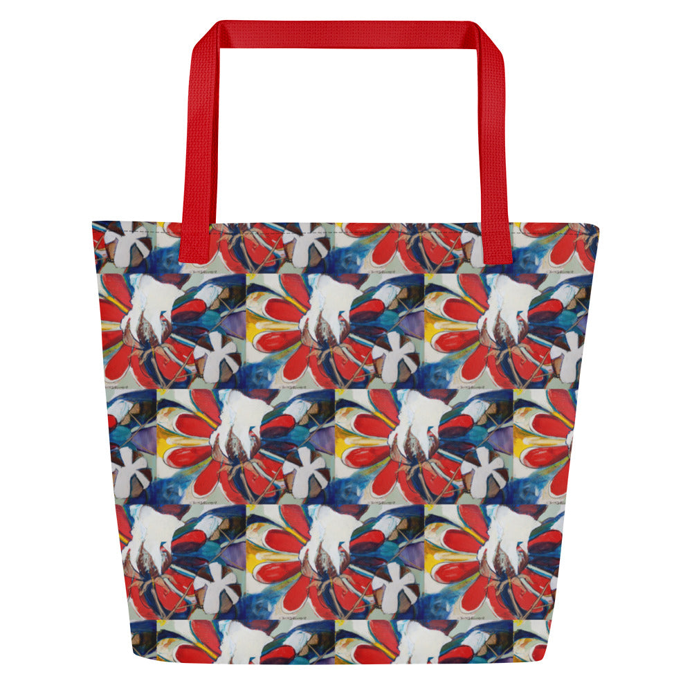 Tribute to Cotton II All-Over Print Large Tote Bag