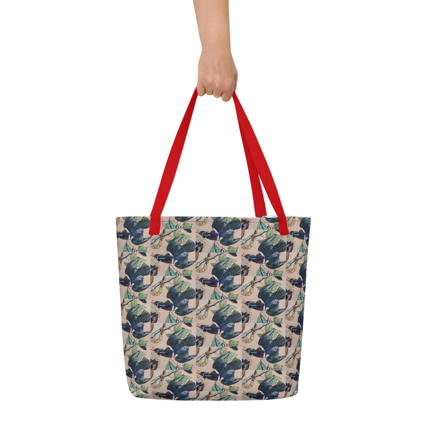 Wood Ducks All-Over Print Large Tote Bag