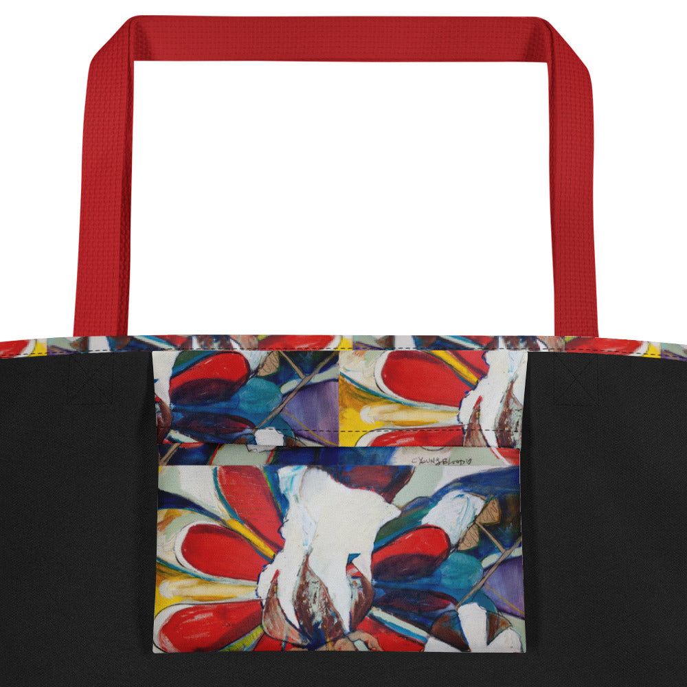 Tribute to Cotton II All-Over Print Large Tote Bag