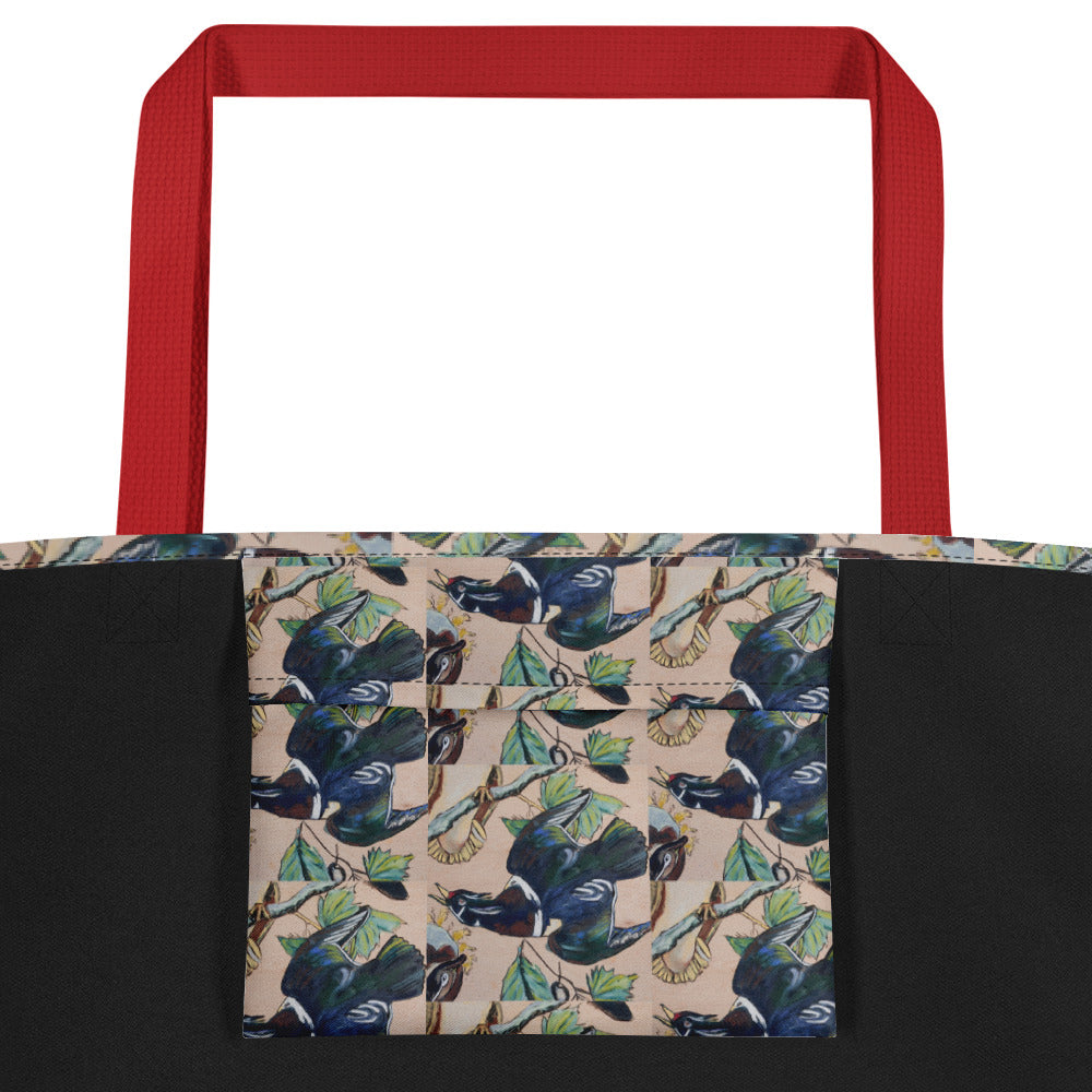 Wood Ducks All-Over Print Large Tote Bag