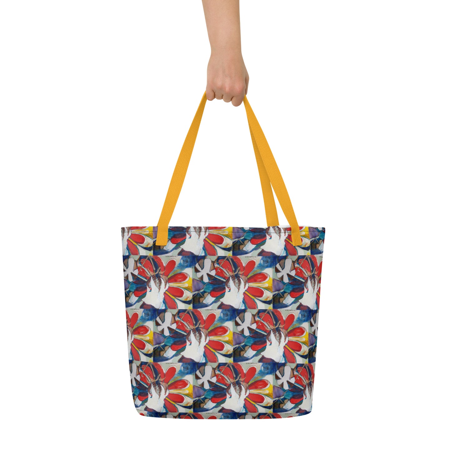 Tribute to Cotton II All-Over Print Large Tote Bag