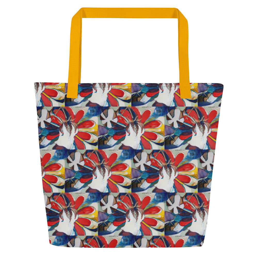 Tribute to Cotton II All-Over Print Large Tote Bag