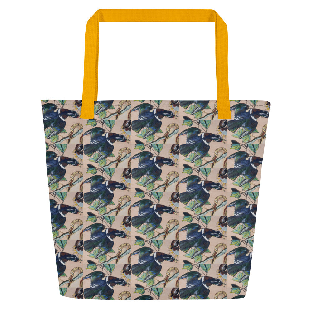 Wood Ducks All-Over Print Large Tote Bag