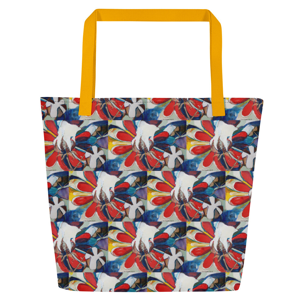 Tribute to Cotton II All-Over Print Large Tote Bag