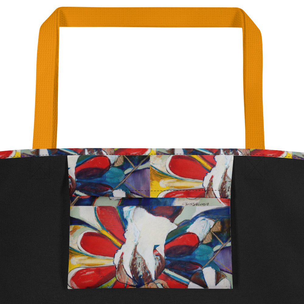 Tribute to Cotton II All-Over Print Large Tote Bag