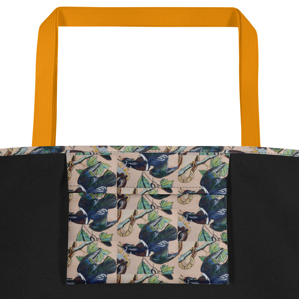 Wood Ducks All-Over Print Large Tote Bag