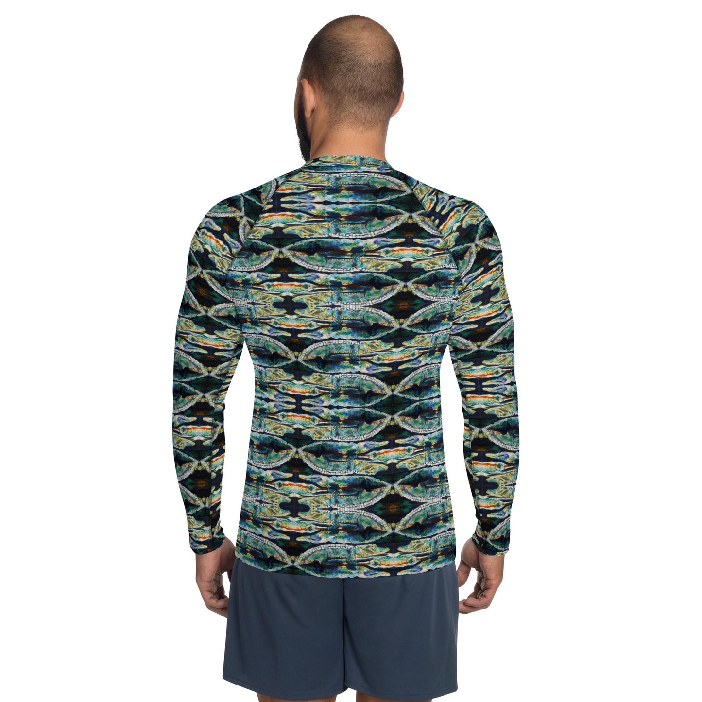 Psychedelic Gator Men's Rash Guard