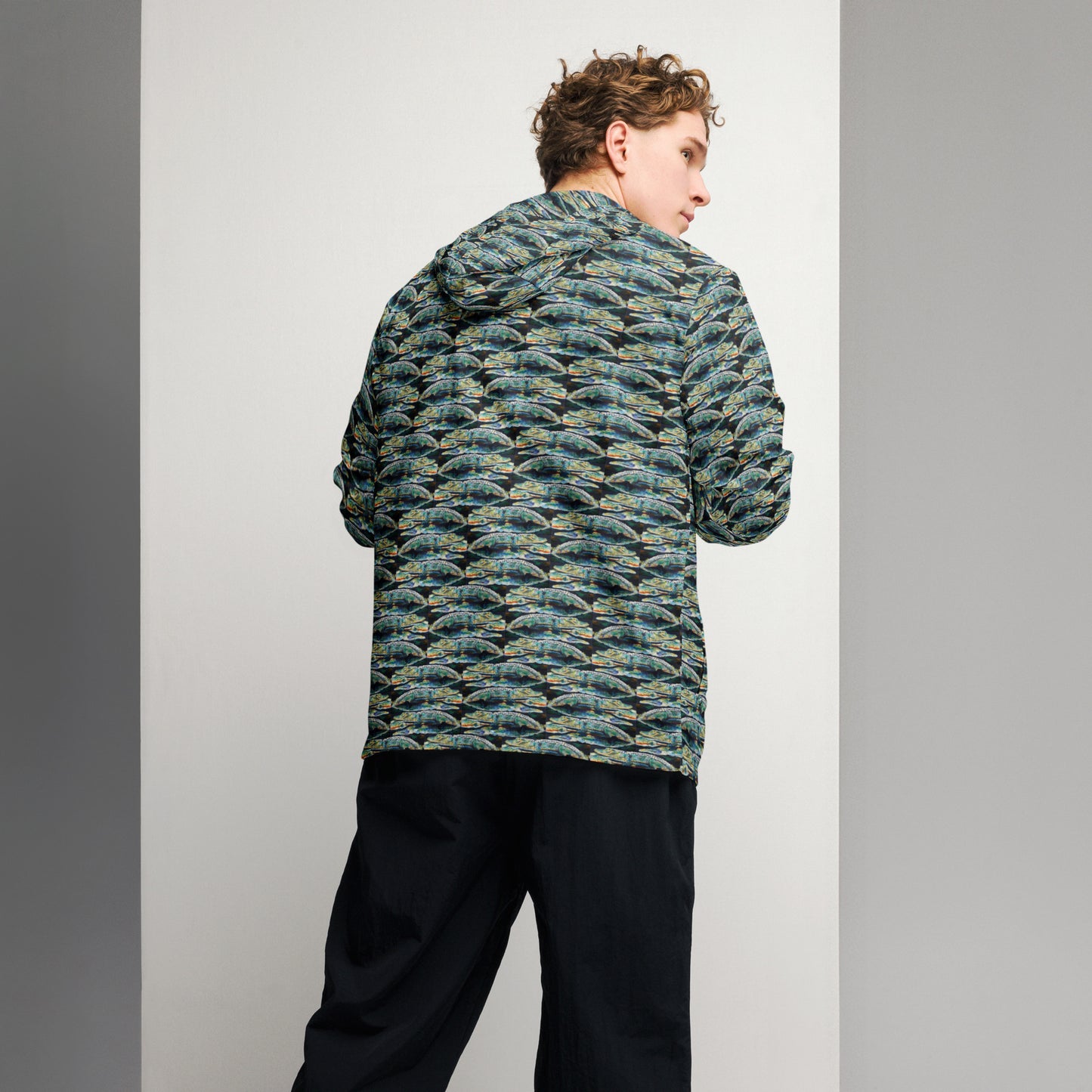 Psychedelic Gator Reflection windbreaker