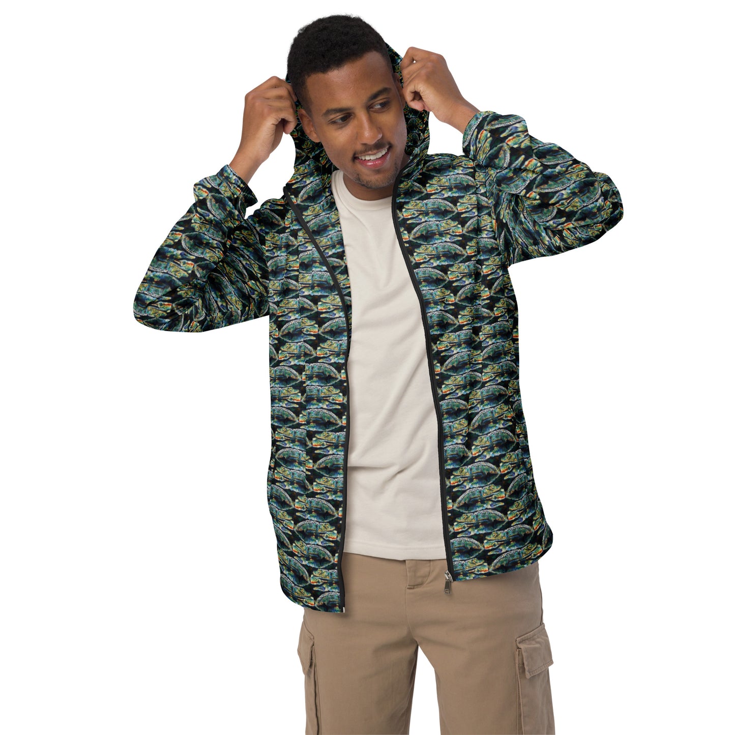 Psychedelic Gator Reflection windbreaker