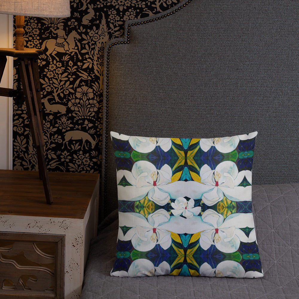 Bray Magnolia Pattern Premium Pillow