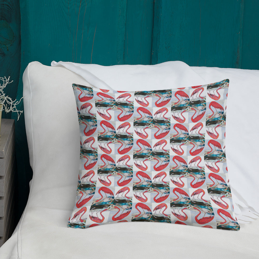 Flamingo Tango Premium Pillow