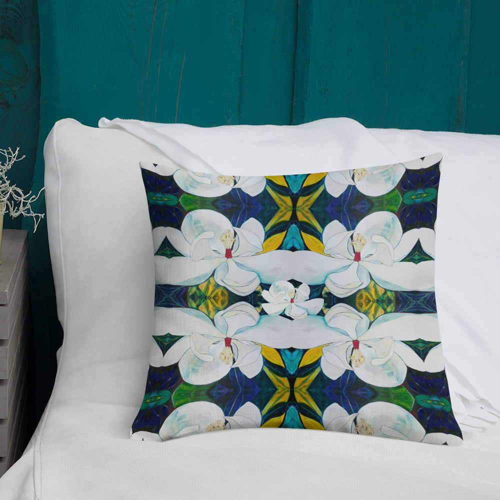 Bray Magnolia Pattern Premium Pillow