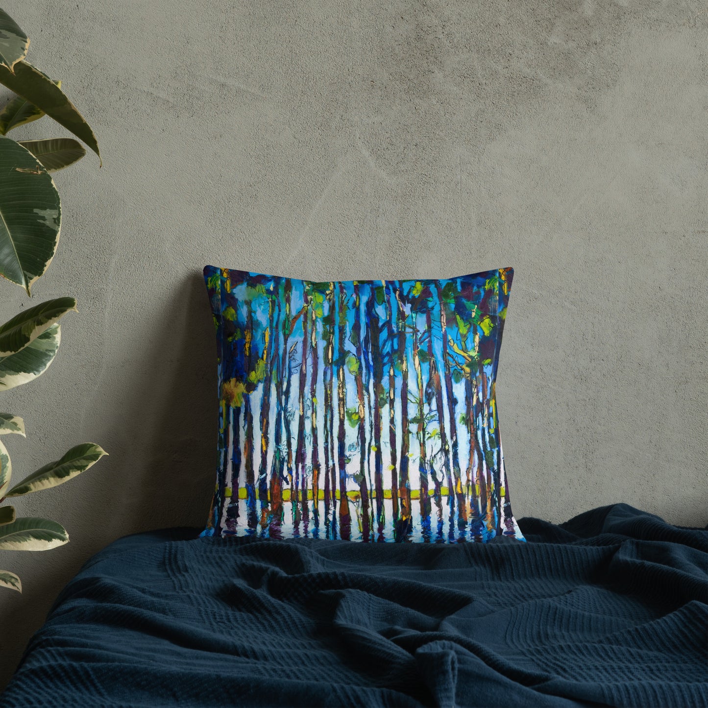 Bold Cypress Reflections Premium Pillow