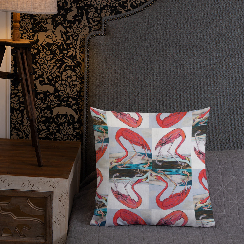 Flamingo Tango Premium Pillow