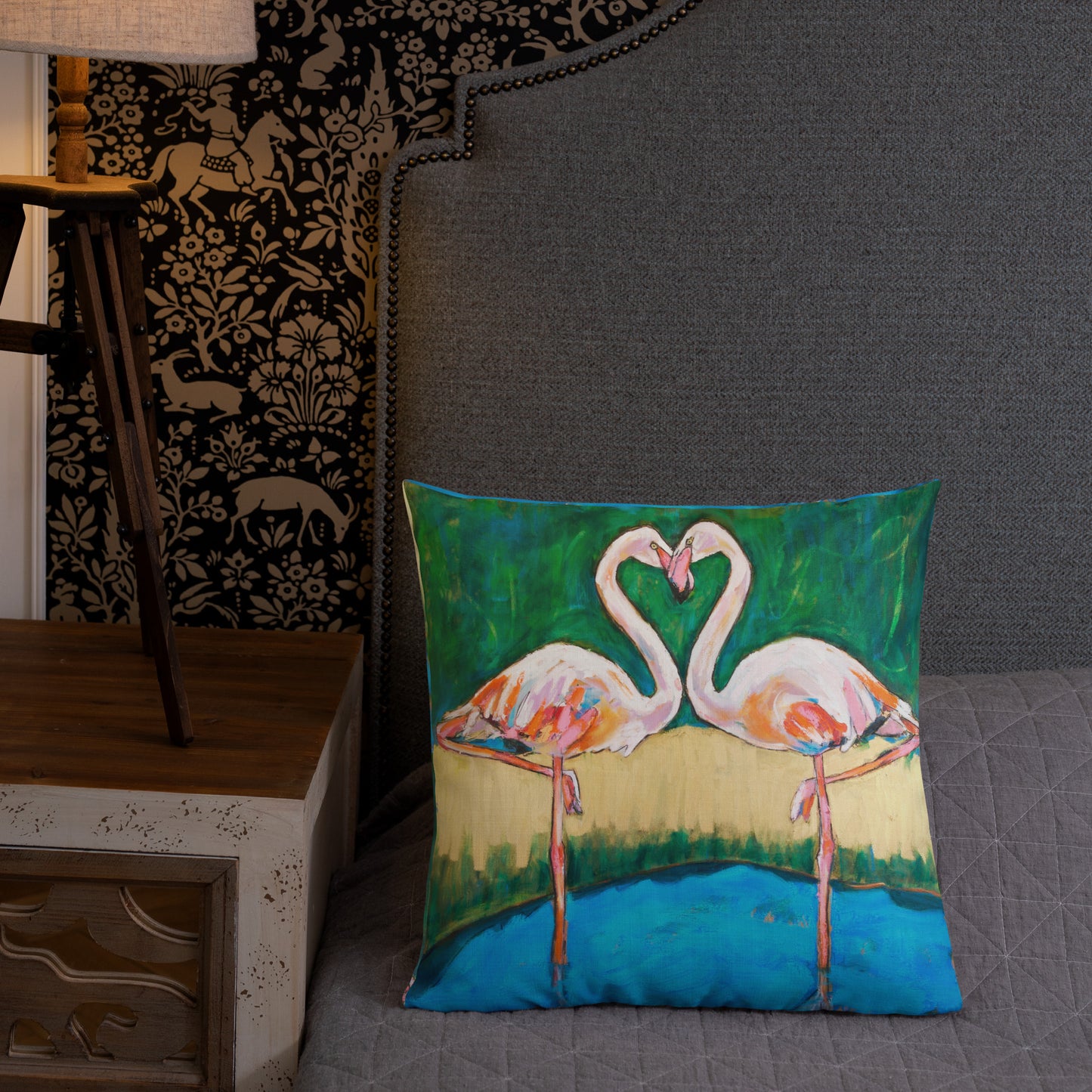 Flamingo Oasis Premium Pillow