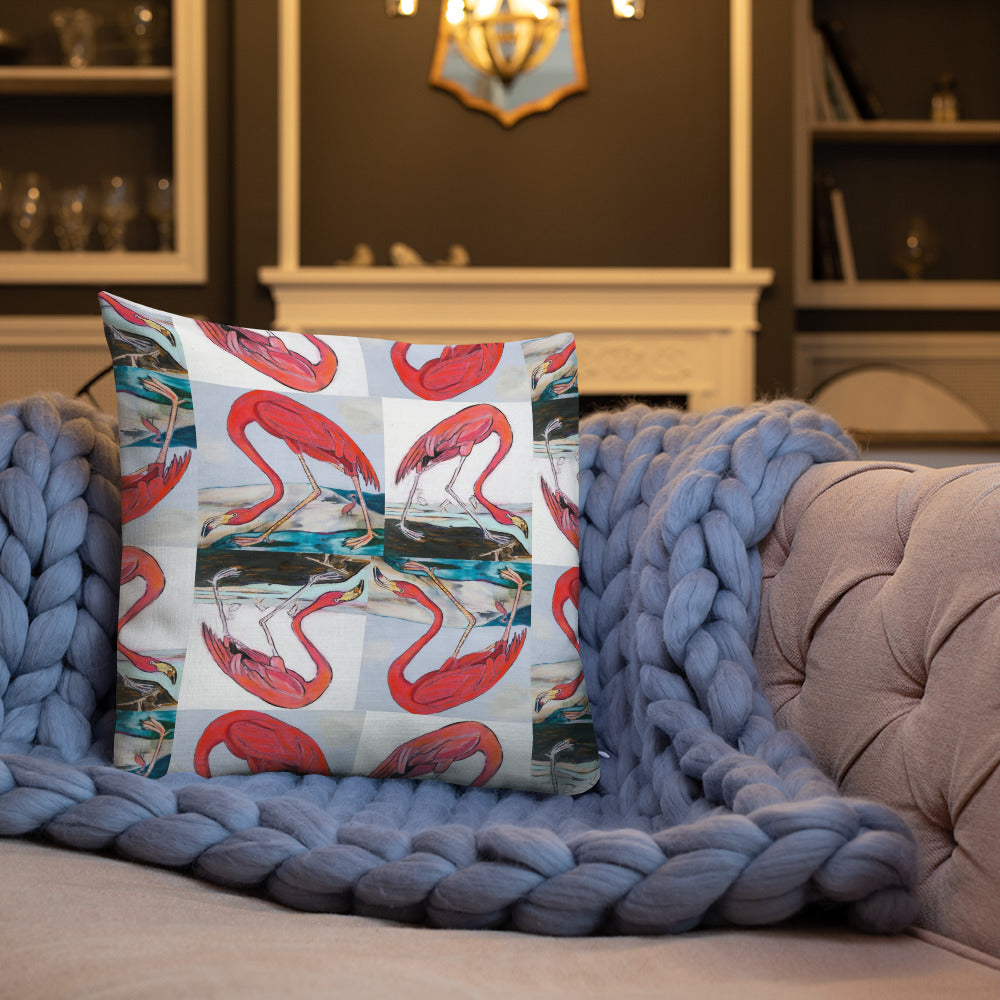 Flamingo Tango Premium Pillow