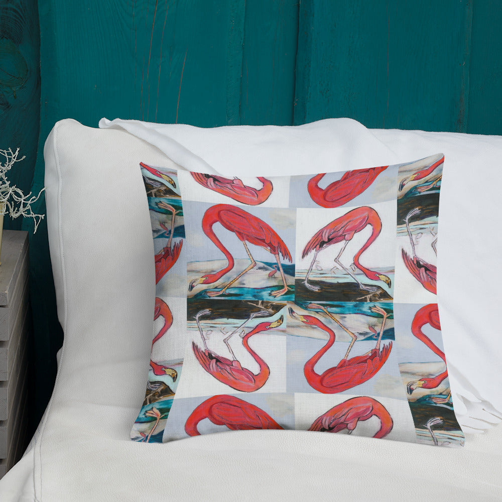 Flamingo Tango Premium Pillow