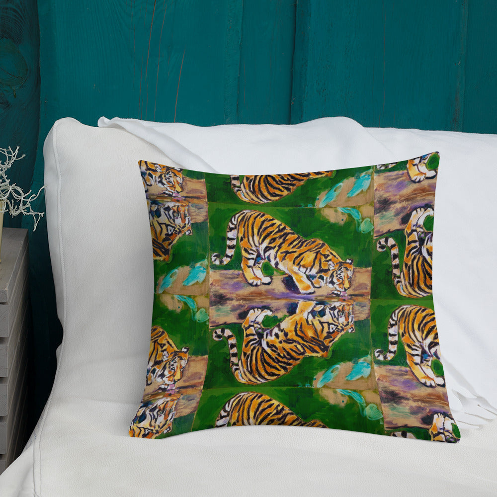 Tiger Reflections II Premium Pillow