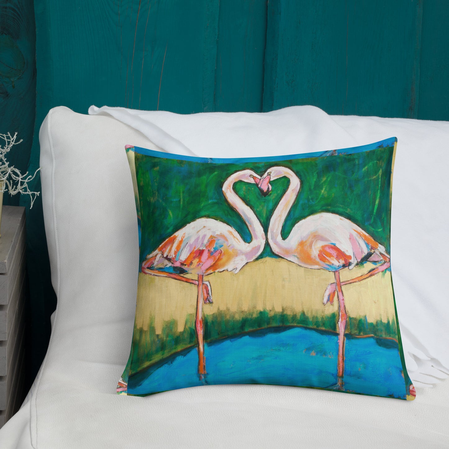 Flamingo Oasis Premium Pillow
