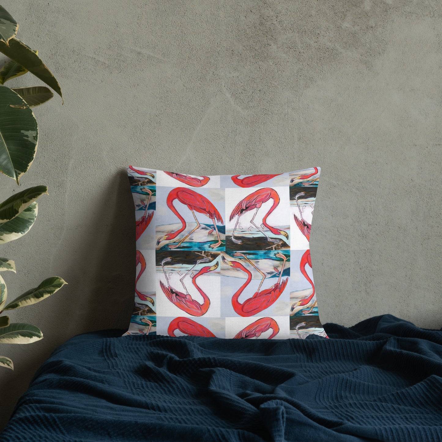 Flamingo Tango Premium Pillow