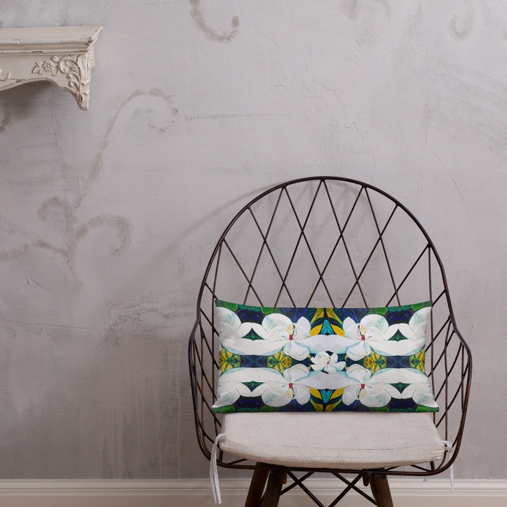 Bray Magnolia Pattern Premium Pillow