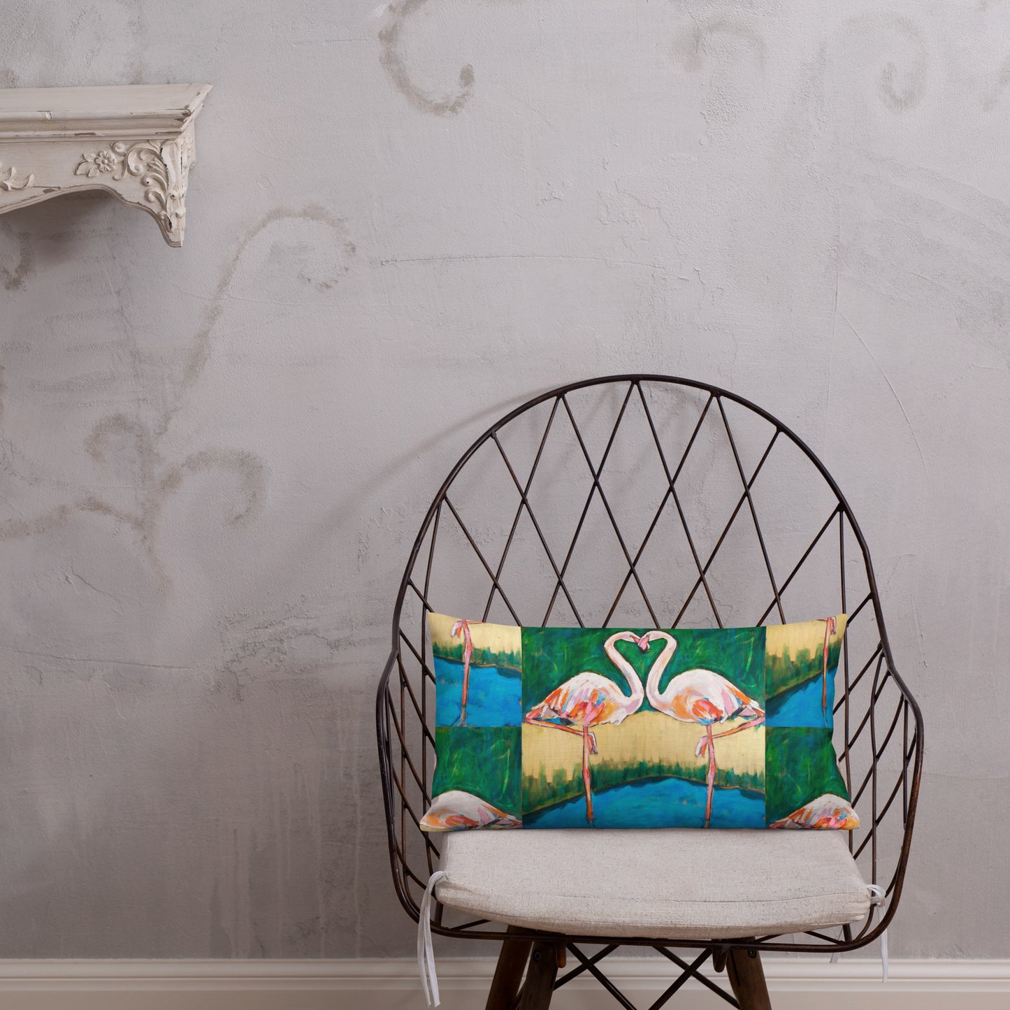 Flamingo Oasis Premium Pillow