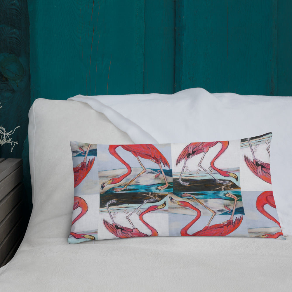 Flamingo Tango Premium Pillow