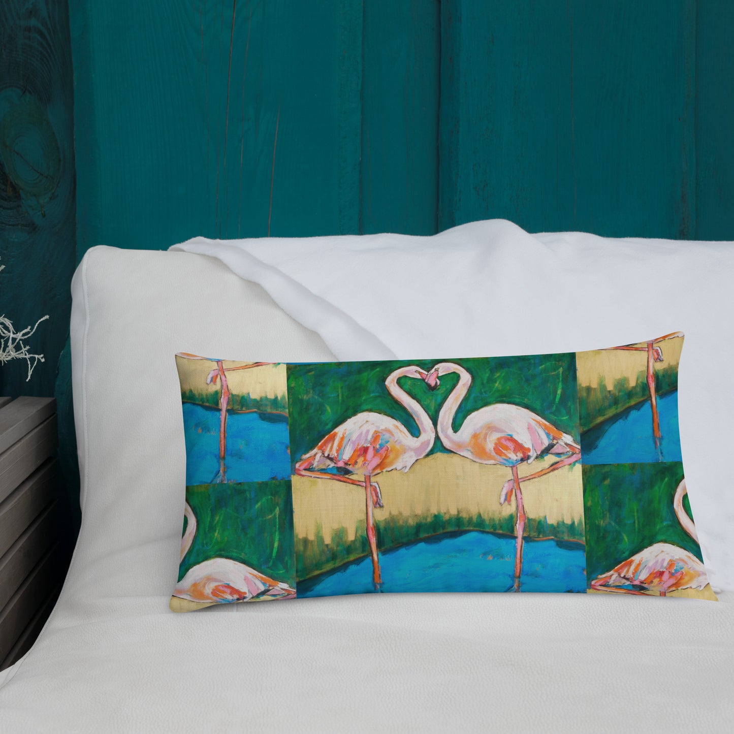 Flamingo Oasis Premium Pillow
